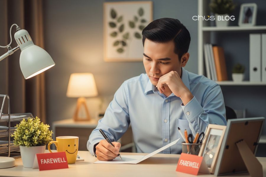 cách viết thiệp chia tay đồng nghiệp
