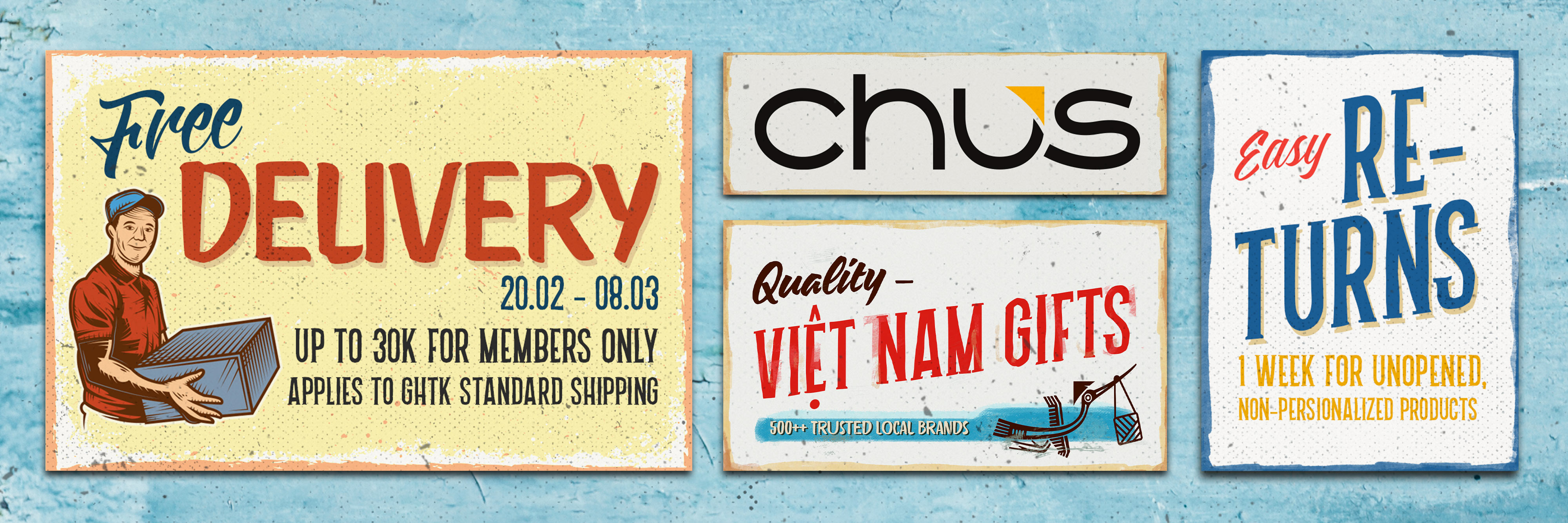 free shipping on chus