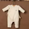 organic cotton baby bodysuit, made of breathable cotton fabric, safe for sensitive baby skin, lovely gift for babies