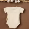 organic cotton baby bodysuit, made of breathable cotton fabric, safe for sensitive baby skin, lovely gift for babies