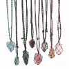 feng shui crystal macrame necklace, brings positive energy, handmade necklace, natural stones, signifies prosperity and health