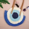 túi đeo vai phong cách boho, thiết kế thời thượng, họa tiết tua rua màu sắc, phối màu ấn tượng, phụ kiện đi biển