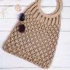 summer crochet handbag, beach tote bag, spacious and convenient design, rustic style, suitable for pairing with maxi dresses