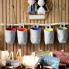 cloth hang wall organizer, neatly stores items, unique design, made from cotton canvas, sturdy and durable, home decor