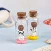 we bare bears glass bottles, featuring cute bear designs, decorates study desks, made of clay, handmade product