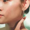 ash leaves earrings, classic style, unique and eye-catching jewelry, suitable for pairing with vintage dresses or shirts and trousers