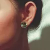 earth earrings, simple yet unique design, resembling a miniature globe, premium jewelry, impressive accessory, attractive