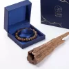 mix-geometric charm bracelet, agarwood bracelet, seductive deep brown, natural wood grain, therapeutic method, mental relaxation