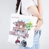 Túi Tote Vẽ Tay Địa Danh, quà lưu niệm Việt Nam, quà tặng Việt Nam, chusvn, chus, hanako shop