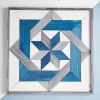 abstract-print wooden paintings, eye-catching geometric patterns, high aesthetic appeal, decorative art for living space