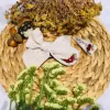 ribbon hair ties, sweet and feminine style, made of breathable linen and cotton fabric, adorned with charming floral patterns