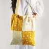 Túi Tote Vải Thêu Thủ Công, Túi Tote Nữ Handmade, Túi Xách Thêu Tay Phong Cách Nhẹ Nhàng Trẻ Trung