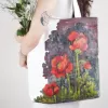 túi tote vẽ tay hoa poppy đỏ, túi tote handmade, chất liệu sợi cotton tổng hợp, họa tiết vẽ tay bền đẹp không sợ phai
