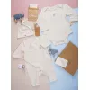 set quà tặng welcome baby, bodysuit & body chip kèm mũ, chất vải sợi bông hữu cơ, an toàn cho bé, tặng kèm hộp quà, thiệp và giấy gói