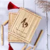 sổ tay tre thủ công (kèm hộp quà), chất liệu tre gần gũi, bìa sổ được chăm chút tỉ mỉ, chất liệu giấy tốt, không gây lem