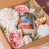 "For My Beloved" Scented Candle And Flower Gift Set, Love & Gratitude Gift Box, Valentine Gifts, Meaningful Gift For Her In Any Occasions