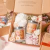"For My Beloved" Scented Candle And Flower Gift Set, Love & Gratitude Gift Box, Valentine Gifts, Meaningful Gift For Her In Any Occasions