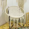 ghế papasan macrame thư giản, thiết kế thời thượng và ấn tượng, ghế ngồi đan thủ công tinh xảo, khung sắt sơn tĩnh điễn chắc chắn