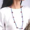 dây chuyền hạt gốm thủ công, phụ kiện handmade, thiết kế độc đáo, màu sắc trang nhã, phù hợp phối với trang phục đơn sắc