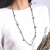 dây chuyền hạt gốm thủ công, phụ kiện handmade, thiết kế độc đáo, màu sắc trang nhã, phù hợp phối với trang phục đơn sắc