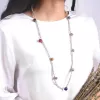 dây chuyền hạt gốm thủ công, phụ kiện handmade, thiết kế độc đáo, màu sắc trang nhã, phù hợp phối với trang phục đơn sắc