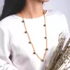 dây chuyền hạt gốm thủ công, phụ kiện handmade, thiết kế độc đáo, màu sắc trang nhã, phù hợp phối với trang phục đơn sắc