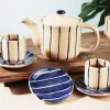 bộ ấm trà gốm sứ n.y avenue, tu hú ceramics, chus