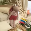 kỳ lân len nhồi bông lục lạc, thú bông bằng vải, gấu bông unicorn, kỳ lân len màu hồng, quà tặng cho bé