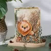 album ảnh thủ công sư tử (scrapbook), nét đẹp cổ điển, sổ trang trí thủ công, bìa dày dặn, dùng lưu giữ hình ảnh, kỷ niệm