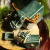 tượng trâu gốm sành, màu xanh ngọc, bst mẹ con trâu, hceramic, chus