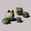tượng heo/lợn gốm sành, màu xanh lục, bst gia đình heo, hceramic, chus