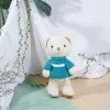crochet stuffed playful standing bobbie bear, woolen bear plush keychain, handmade toy, mini bear plush, bear plush toy for kids