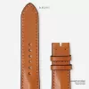 brown vachetta leather handcrafted watch strap, vegetable-tanned leather material, naturally soft and smooth, color changes over time