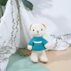crochet stuffed playful standing bobbie bear, woolen bear plush keychain, handmade toy, mini bear plush, bear plush toy for kids