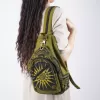 ba lô thổ cẩm phối linen, nghệ thuật batik tcbls025, chất vải mềm nhẹ, quai đeo êm ái, thiết kế nhiều ngăn tiện lợi, tính ứng dụng cao