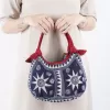 túi xách tai thỏ bé, nghệ thuật batik tct217, vải thổ cẩm nhuộm chàm tự nhiên, hoạ tiết sáp ong vẽ tay, điểm nhấn đáng yêu cho bộ trang phục