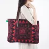 túi thổ cẩm chữ nhật quai da, nghệ thuật batik tct155, hoạ tiết sáp ong, dáng túi hình chữ nhật, size lớn, đựng được nhiều đồ