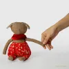 búp bê sữa, bạn cún hiền lành, vải gai dầu h’mông, quà tặng thêu tên độc đáo dành cho bé, mềm mại và an toàn, gai dầu hữu cơ, thủ công, handmade, touched.studio, chus