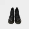 genuine leather lace up boots with zipper, high men's leather shoes, genuine cowhide leather shoes, men's zipper leather shoes