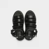 genuine leather triple-strap sandals, horizontal strap sandals, genuine cowhide leather sandals, triple strap sandals