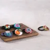 cột tóc thêu tay, màu sắc trang nhã, phụ kiện tóc handmade, dáng hạt tròn to, hình thêu tinh tế, đa dạng màu sắc