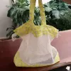 túi vải đi chợ họa tiết ô dù, thiết kế nổi bật, có thể tái sử dụng, chất liệu bền bỉ, dây rút chắc chắn, giải pháp thay thế bì ni lông
