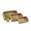 beige hand woven tray, set of 3 sizes, recycled product, comes in 3 different sizes, suitable for various needs, cute decorative items