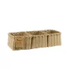 beige 3-compartment tank tray, neatly organizes items, cute decorative piece, made from recycled materials