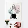 custom fabric art print for wall decoration, personalized decor items, available in 3 size options, meaningful gift ideas