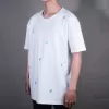 áo thun lạnh hình hoa thêu thủ công, áo thun đơn sắc, áo thun thêu hoa, áo thun ngắn tay, áo thun unisex