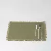 khăn lót đĩa tua rua có hoạ tiết, phong cách wabi sabi, chất vải linen mềm mịn, trang trí bàn ăn tinh tế, sản phẩm thủ công