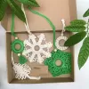 macrame small decoration, set of 5, intricately handcrafted, unique decorative accessories, durable cotton material