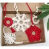 macrame small decoration, set of 5, intricately handcrafted, unique decorative accessories, durable cotton material