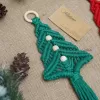 cây thông macrame giáng sinh, phụ kiện trang trí nhỏ xinh, chủ đề noel, đồ trang trí thủ công cho không gian sống